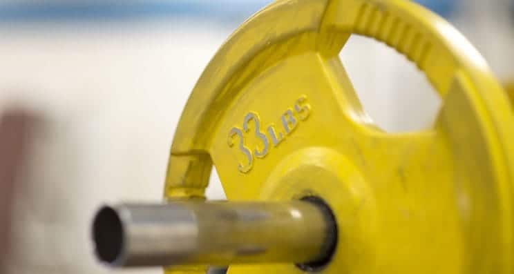 Strength and Conditioning. A weight rack in a gym.